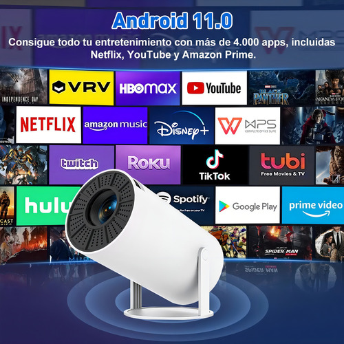 Proyector Mini Portatil Profesional 4k Hd Led 1080p 9000 Lm