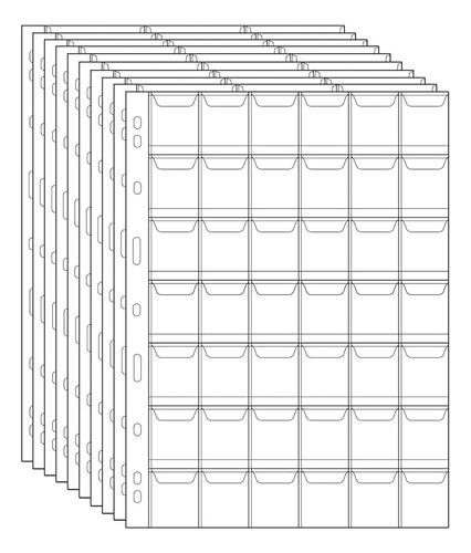 Folios Para Numismatica Acid Free 28x21cm 10 Paginas 42 Bols