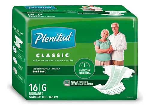 Pañales para adultos Plenitud Pañal Classic G x 16 u