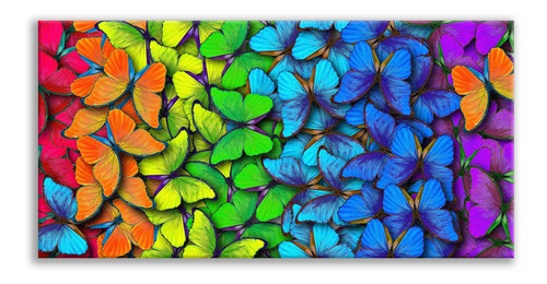 Cuadro Mariposas Decorativo Colores Vivos Alegre 80 Cm