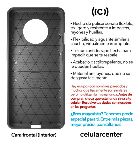 Funda Premium Oneplus 7t Case Protector Carbono One Plus 1+