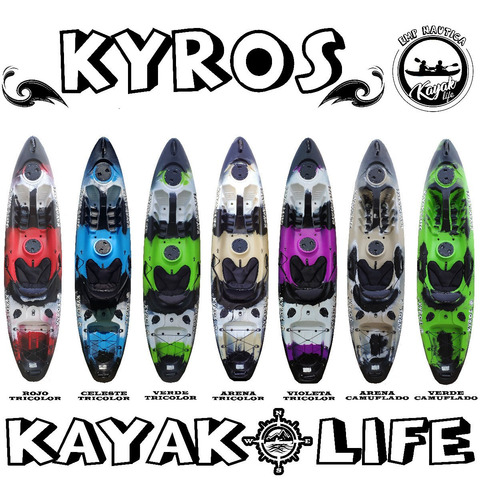 Imagen 8 de 9 de Kayak Kyros Kayaklife Emp Nautica Completo Pesca Y Travesía