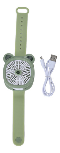 Reloj Portátil Con Ventilador De Dibujos Animados, Carga Usb