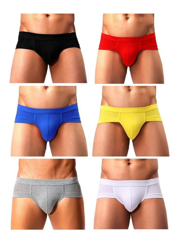 Kit 6 Calzoncillos Modales Cintura Baja Briefs Arjen Kroos