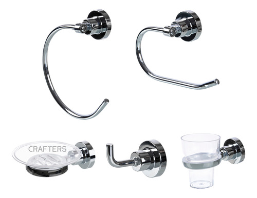 Combo Aqualaf De Accesorios Para Baño - Noa - 5 Piezas