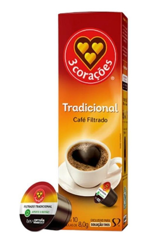 Cápsula Café Chocolate Cappuccino Cafeteira Três Corações