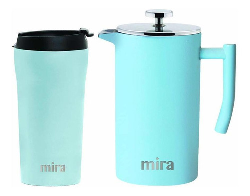 Mira Coffee Lover Bundle Prensa Francesa Aislada 12 Oz