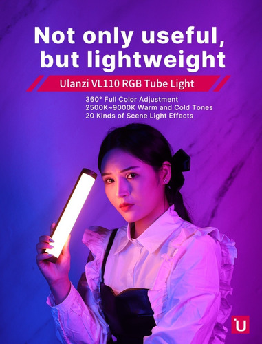 Imagen 9 de 10 de Luz Led Rgb Continua Ulanzi Vl110 Bateria Interna Cri 95 Pro