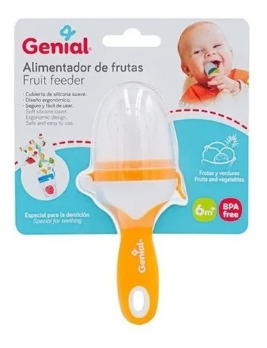 Alimentador De Frutas Para Bebes Genial Chupete Suave Chupon