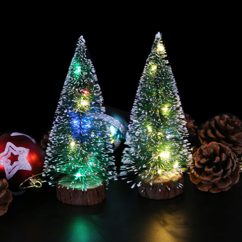 Árbol De Navidad De 2 Piezas Con Luces Led, Decoraciones