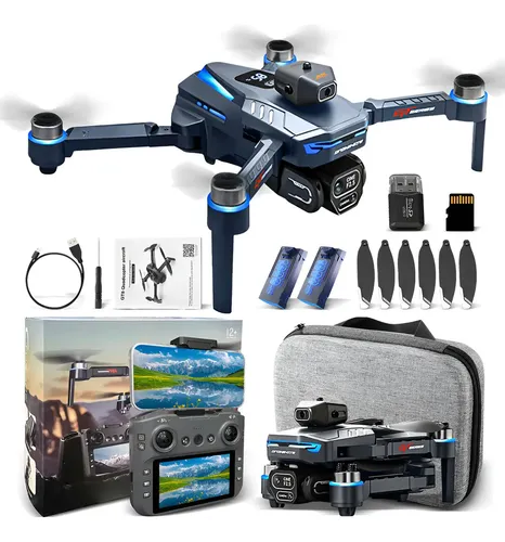 Drone Gt8 Com Tela Camera Hd 4k Motor Brushless 2 Baterias Cor Preto