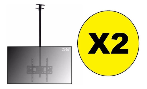 Pack 2 Soporte Techo Led Plasma Lcd 19 A 55 Con Inclinacion