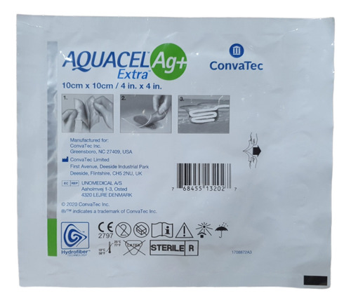 Aquacel Ag+ Extra 10x10cm (3 Unidades) Inc/envio