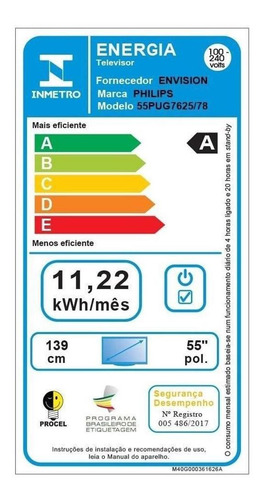 Imagem 7 de 7 de Smart Tv Philips 55 , 4k Ultra Hd Led 55pug7625/78