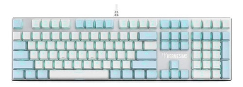 Teclado Gamer Gamdias Hermes M5 Mecanico Led Swtich Blue Color del teclado Blanco