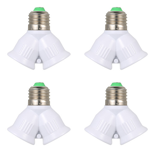 Divisor Adaptador De Base De Bombilla Led E27 Macho A Doble
