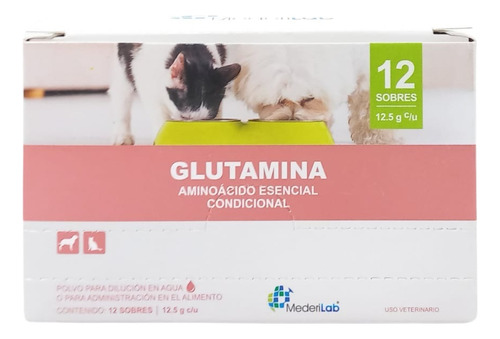 Glutamina Aminoacido Esencial Condicional 12 Sobres 12.5 Grs