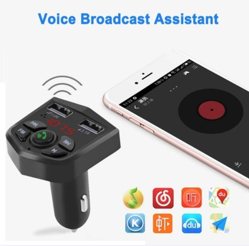 Imagen 6 de 10 de Transmisor Fm Bluetooth 5.0/ 3,1 A / 2x Usb