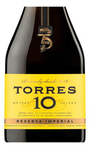 Pack De 2 Brandy Torres 10 Alianza 75 Aniv. 700 Ml