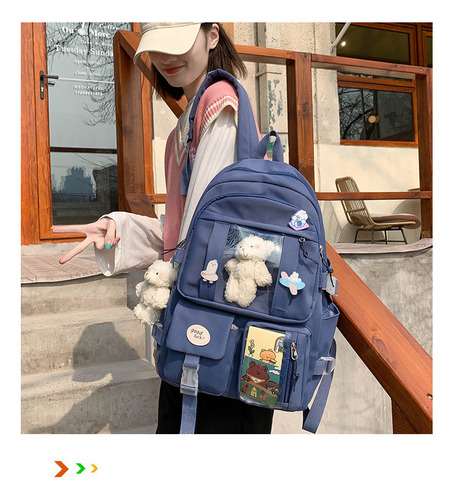 Mochila Impermeable De 16 Pulgadas For Mujer Y Estudiantes