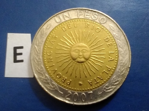 Argentina Monedas De Un 1 Peso Del Año Del Señor De 2007 