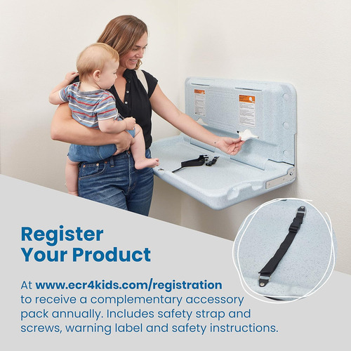 Horizontal Wall-mounted Baby Changing Station, Wall-mounted,