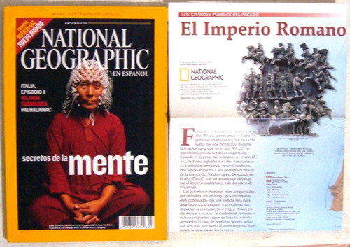 Revista National Geographic Gran Mapa Imperio Romano Cesares