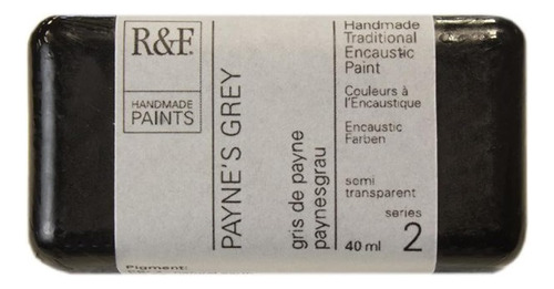 R&f Handmade Paints 102c Pintura Encáustica 40 Ml, Gris Payn