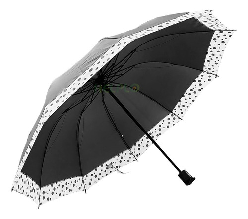 Guarda-chuva Grande Reforçado Contra Vento Cabe Na Bolsa Cor Preto