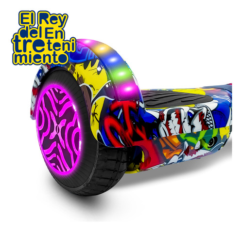 Imagen 5 de 8 de Skate Hoverboard Electrico 6.5 Bluetooth Luces Led N1 El Rey