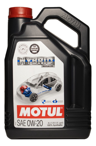 Motul Hybrid 0w20 Sintetico - Vehiculos Hibridos - 4lt