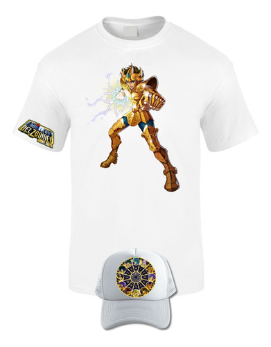 Camiseta Manga Corta Caballeros Zodiaco Leo Obsequio Gorra