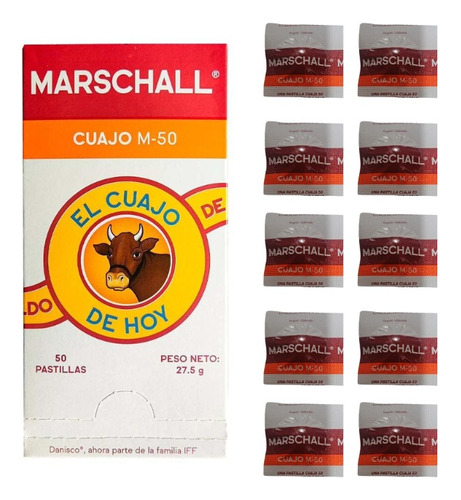 Cuajo Marschall Para Quesos X 10 Pastillas