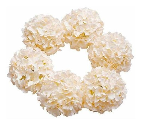 Hortensias Artificiales X6u - Diametro 22cm - Champagne