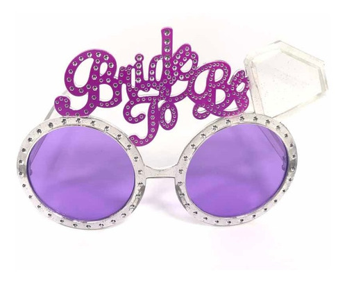 Lentes Futura Novia Despedida Soltera Diamante Bride Morado