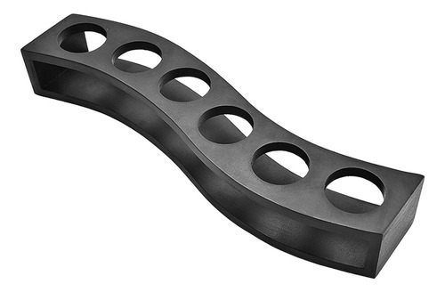 New,. Soporte De Madera Para Copas Forma De S Negra De 6