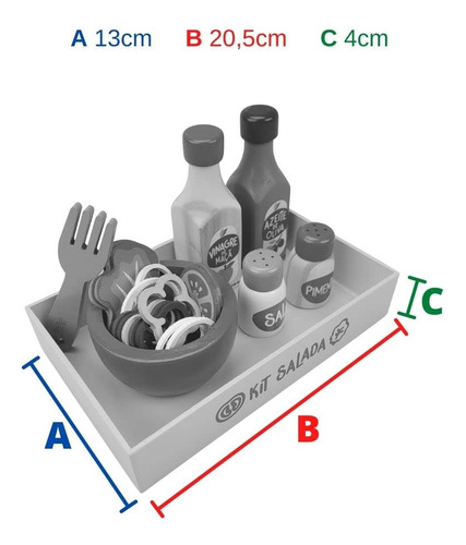 Kit Salada De Madeira Brinquedo Educativo 16 Pçs Comidinha