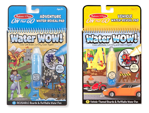 2 Libros Water Wow Pinta Con Agua Juego Didactico M&d