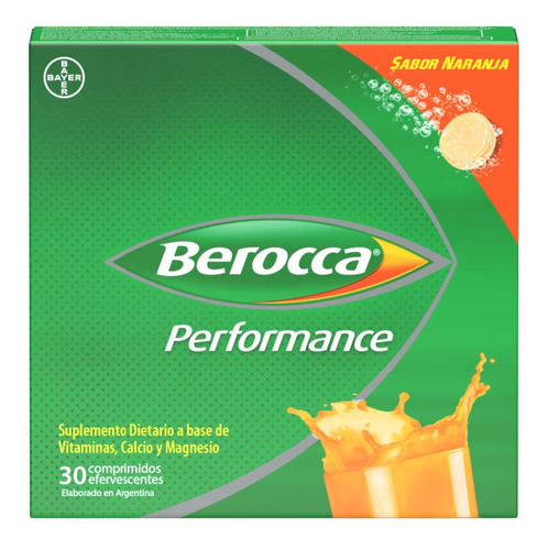 Suplemento Dietario Berocca Vitaminas Calcio Magnesio 30 U