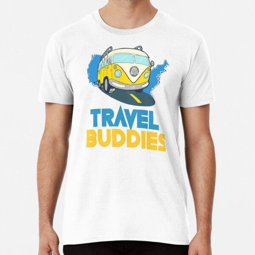 Remera Travel Buddies Divertida Aventura En Pareja Algodon P