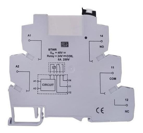 Borne Rele Interface Weg Btwr P16e26 1n/af 24vca/cc 6a