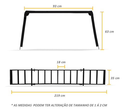 Extensor De Caçamba Strada 2014 A 2020 Divisor Rampa Pt Edr