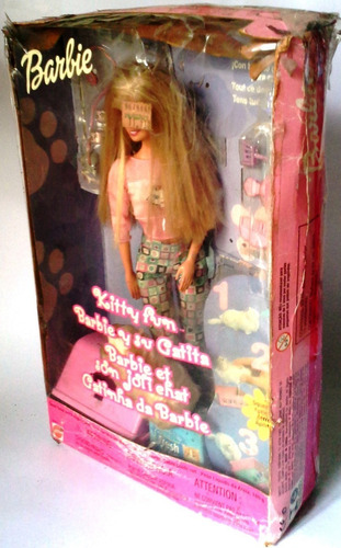 Imagen 5 de 8 de Muñeca Barbie Y Su Gatita Kitty Fun En Su Caja Original 2000
