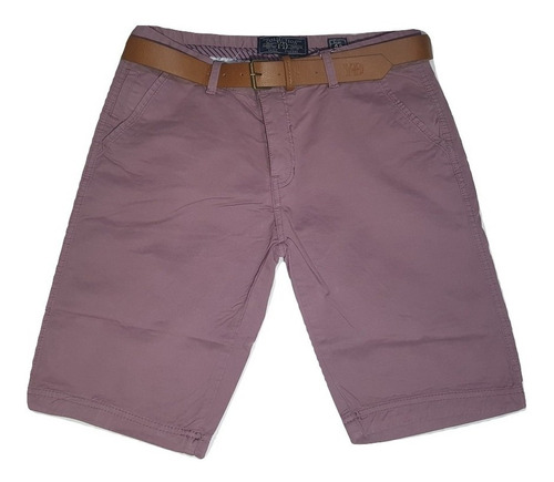 Bermudas De Hombre Gabardina Elastizadas C/ Cinto Importadas