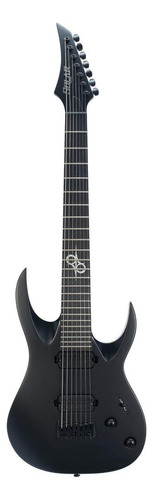 Guitarra elétrica Solar A2.7 type a de mogno carbon black fosco com diapasão de ébano