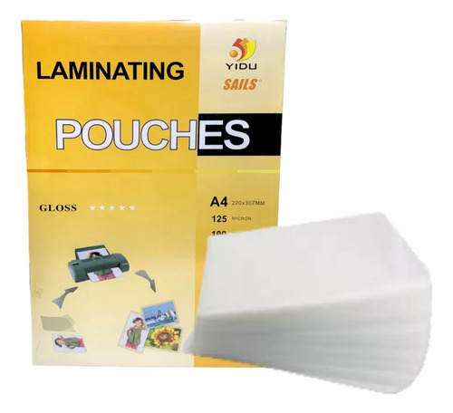 50 Uni Plástico Plastificação A4 220x307 - 0,05mm Full