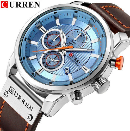Reloj Hombre Lujo Curren 8301 Cuarzo Correa De Cuero