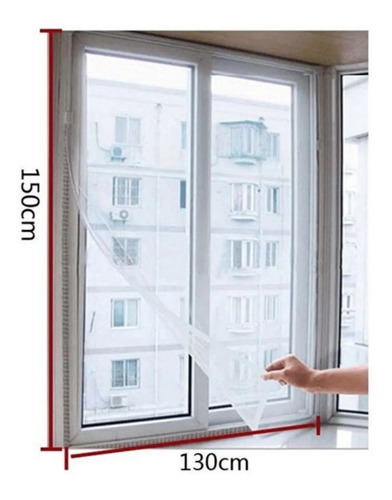 Imagen 8 de 9 de Pack 3 Malla Mosquetera Para Ventanas Mosquitera (130x150)