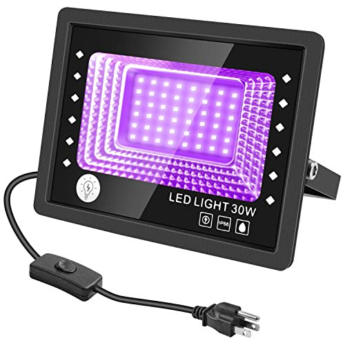 Luz Negra De 30w, Foco De Luz Negra Ip66 Impermeable In...