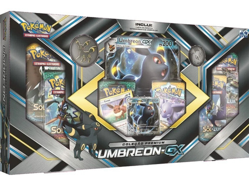 Card Game Pokémon Tcg Box Sol E Lua Premium Umbreon Gx